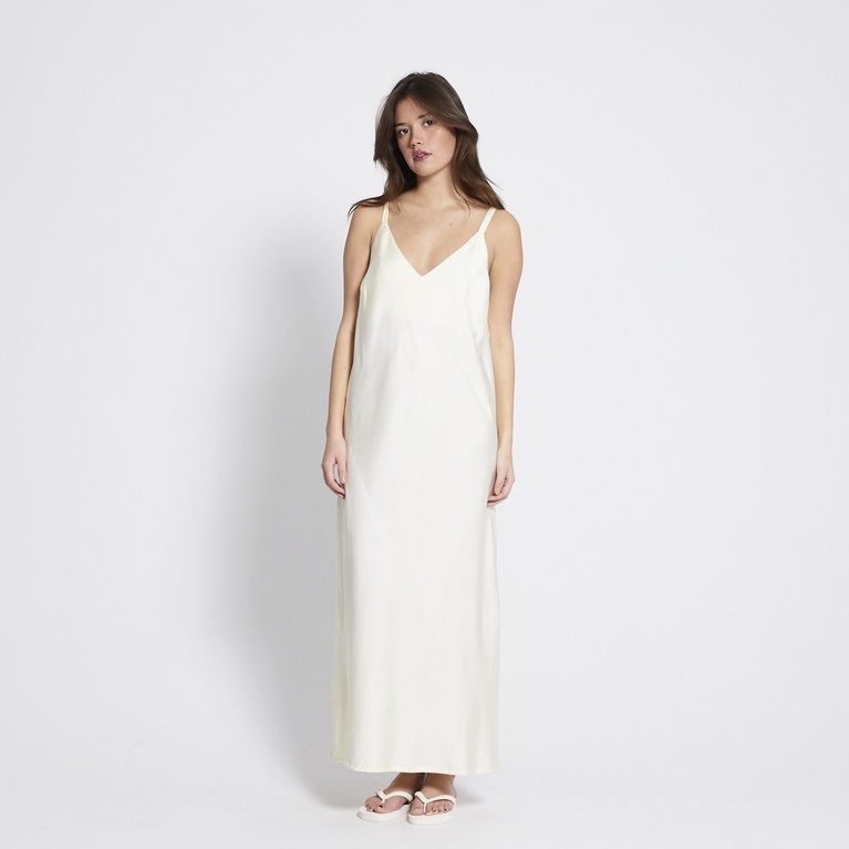 V-neck satin dress "Diane"
